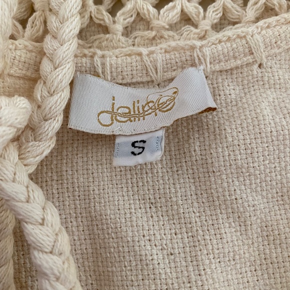 Jaline 100% Cotton Artisan Summer Boho Makrame Handwoven Beachwear Dress Size S - Picture 5 of 11